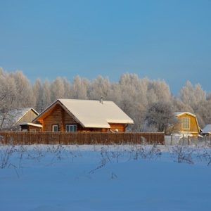 A rooftop covered with snow